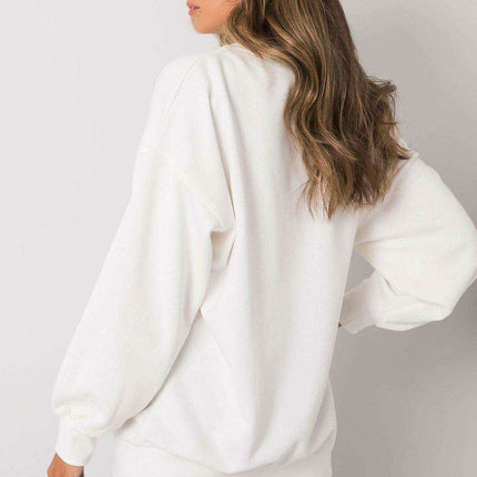 Chic Ecru Long Sleeve Sweater