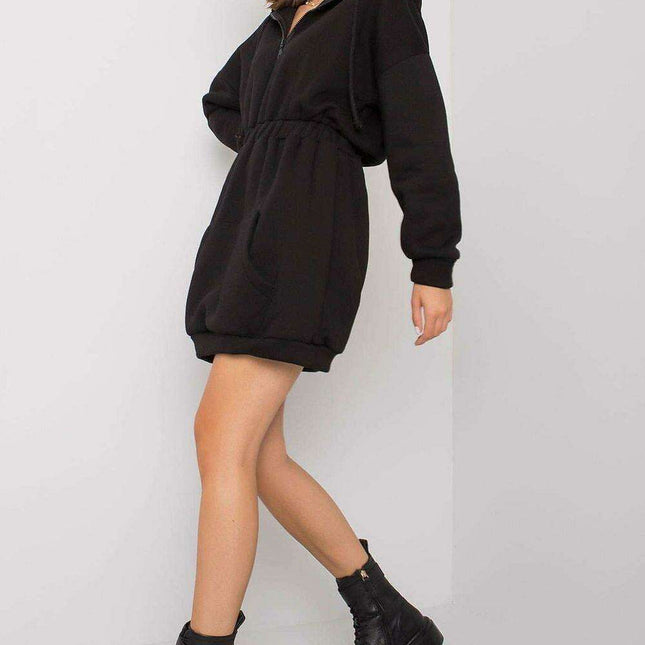 Chic Zip-Up Sweatshirt Dress