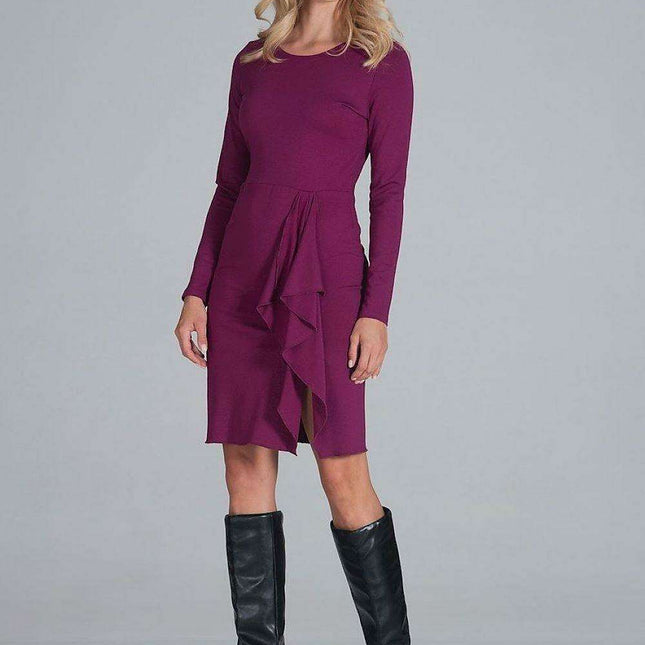 Chic Long Sleeve Evening Dress