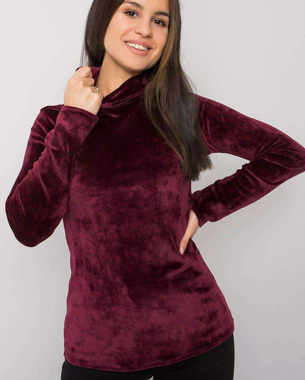 Stylish Beige Velour Turtleneck Sweater with Cozy Cotton Blend