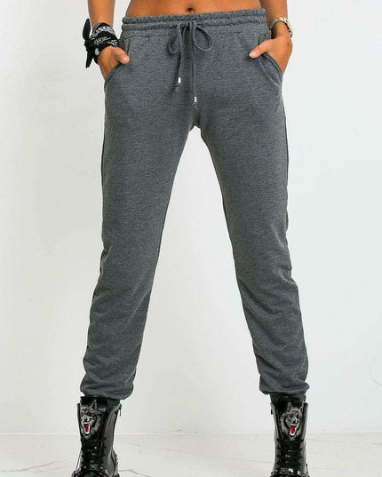 Sleek Women's Black Slim Fit Sweatpants: Stylish Tracksuit Bottoms