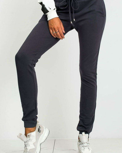 Sleek Women's Black Slim Fit Sweatpants: Stylish Tracksuit Bottoms