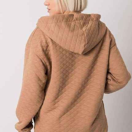 Chic Quilted Ladies' Zip-Up Hoodie