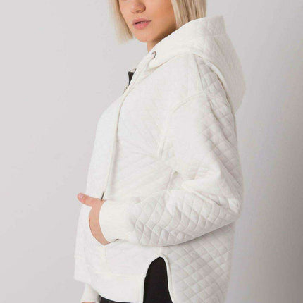 Chic Quilted Ladies' Zip-Up Hoodie