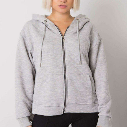 Chic Quilted Ladies' Zip-Up Hoodie