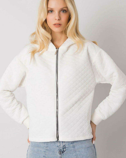 Stylish Quilted Hooded Zip-Up Sweatshirt