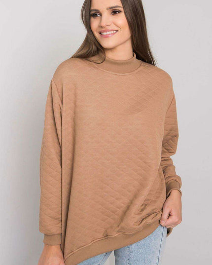 Quilted Elegance Cotton-Blend Sweatshirt for Effortless Style
