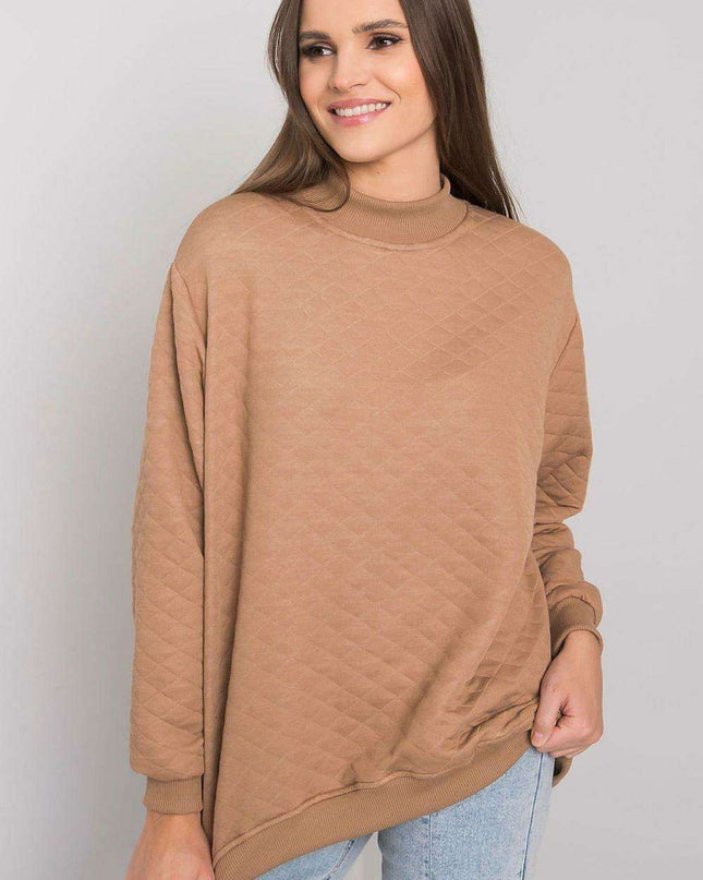 Quilted Elegance Cotton-Blend Sweatshirt for Effortless Style