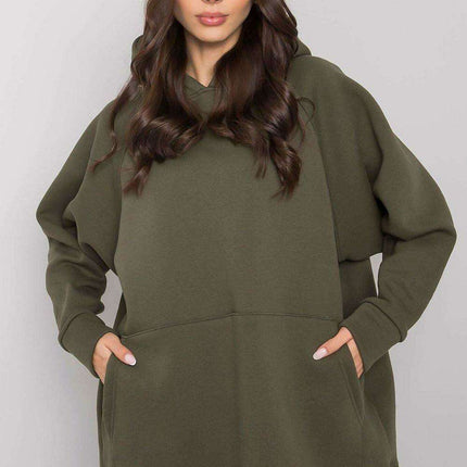 Kangaroo Pocket Longline Hoodie Sweatshirt
