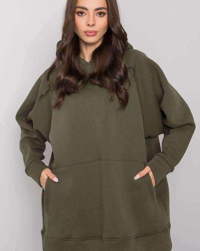 Kangaroo Pocket Longline Hoodie Sweatshirt