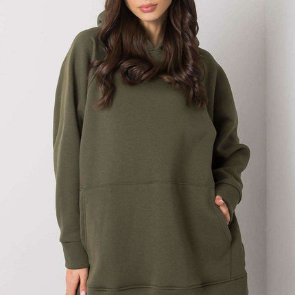Kangaroo Pocket Longline Hoodie Sweatshirt