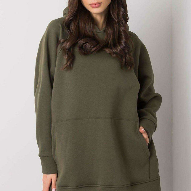 Kangaroo Pocket Longline Hoodie Sweatshirt