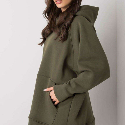 Kangaroo Pocket Longline Hoodie Sweatshirt