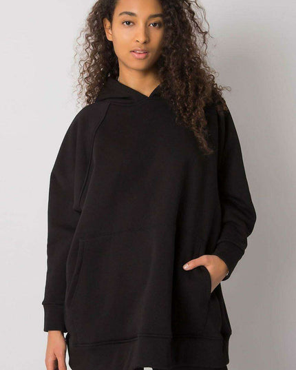 Kangaroo Pocket Longline Hoodie Sweatshirt