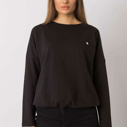Relaxed Fit Cotton Blouse with Pocket Accent