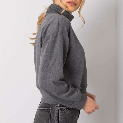 Stylish Women's Turtleneck Sweatshirt