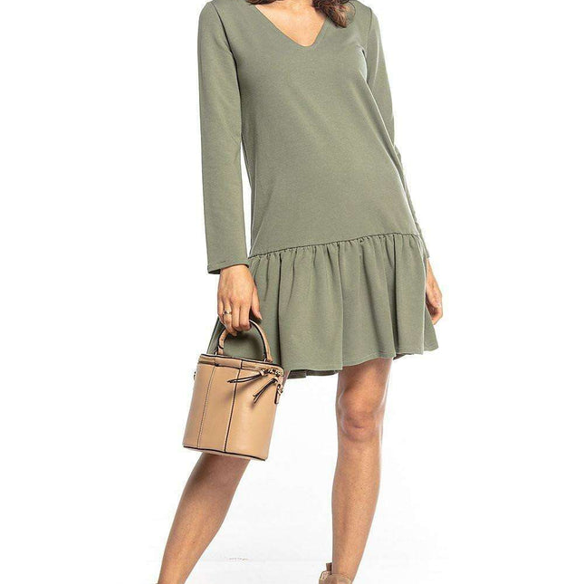 Trendy Sporty Midi Dress with Playful Frills