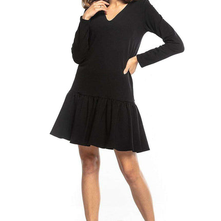 Trendy Sporty Midi Dress with Playful Frills