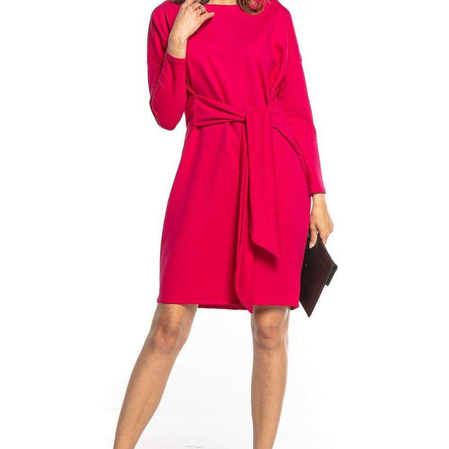 Elegant Cotton Kimono Midi Dress with Adjustable Tie Waist