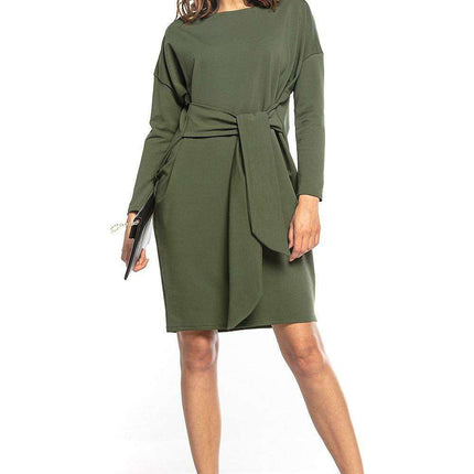 Elegant Cotton Kimono Midi Dress with Adjustable Tie Waist