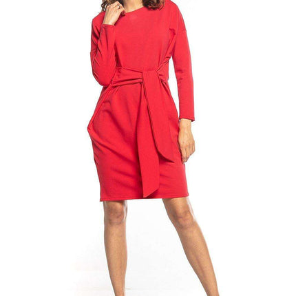 Elegant Cotton Kimono Midi Dress with Adjustable Tie Waist