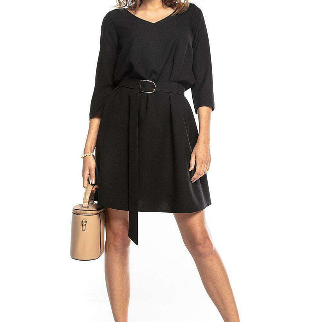 Tessita Trapeze Daydress - Elegant Versatile Dress with Adjustable Belt