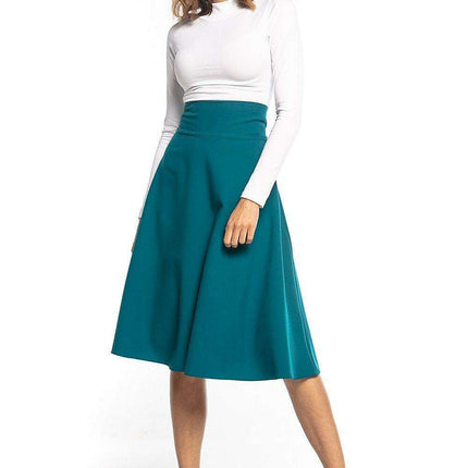 Chic Zipper Detail Midi Skirt