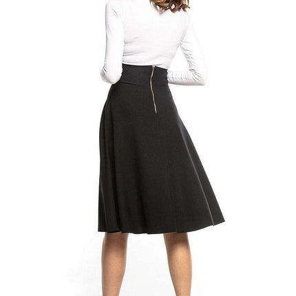 Tessita Decorative Zipper High-Waist Midi Skirt - Size XL