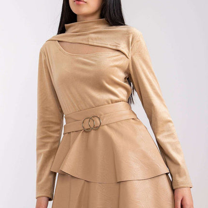 Velvet Collar Top With Edgy Front Detail For Women Online - Très Elite
