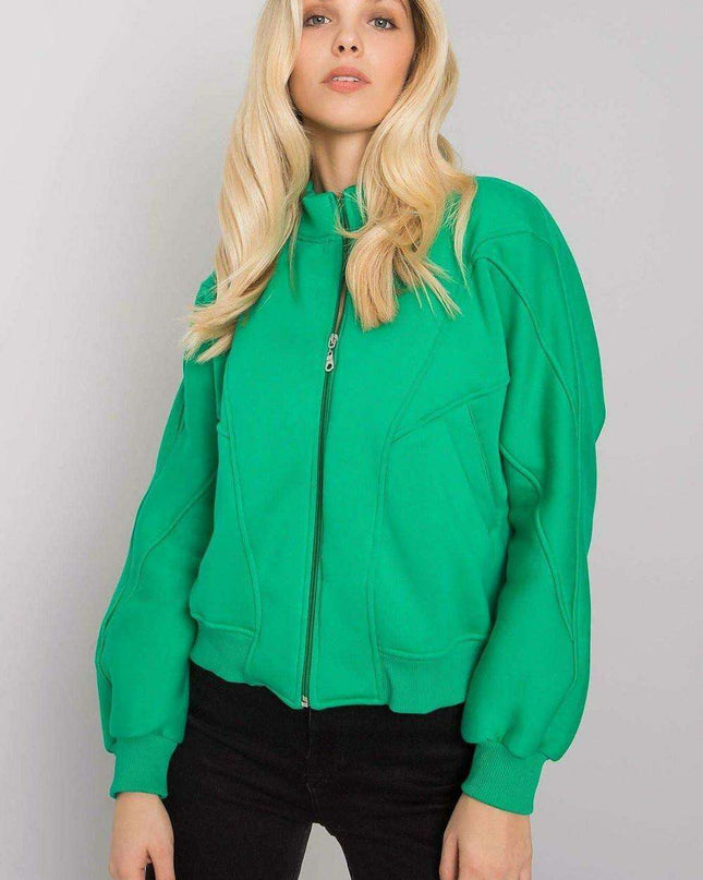 Cozy Cotton-Blend Zip-Up Sweatshirt with Front Pockets