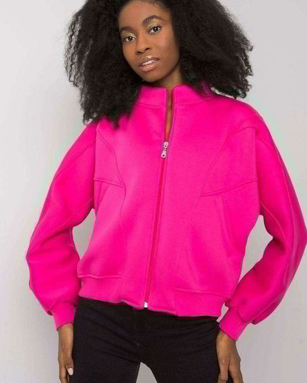 Cozy Cotton-Blend Zip-Up Sweatshirt with Front Pockets