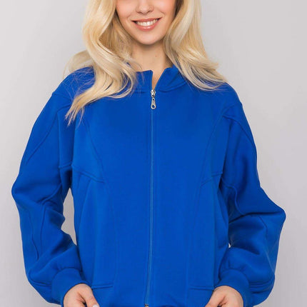 Cozy Cotton-Blend Zip-Up Sweatshirt with Front Pockets - Très Elite