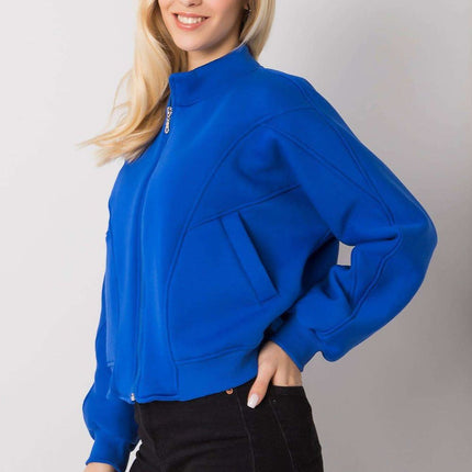 Cozy Cotton-Blend Zip-Up Sweatshirt with Front Pockets - Très Elite
