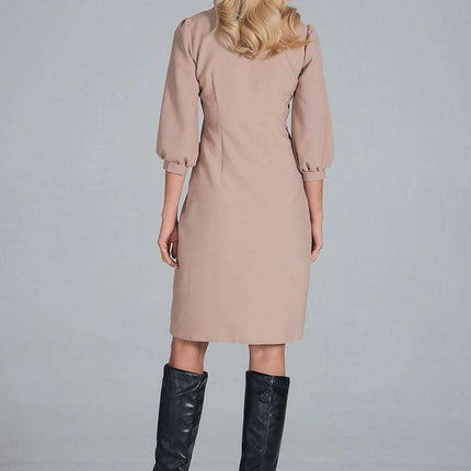 Chic Midi Shirt Dress with Convenient Pockets