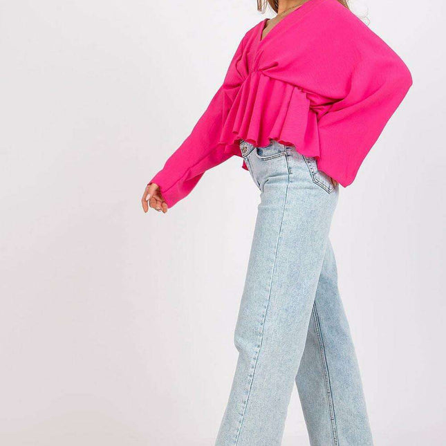 Elegant Italian Oversized Blouse Italy Moda European Design