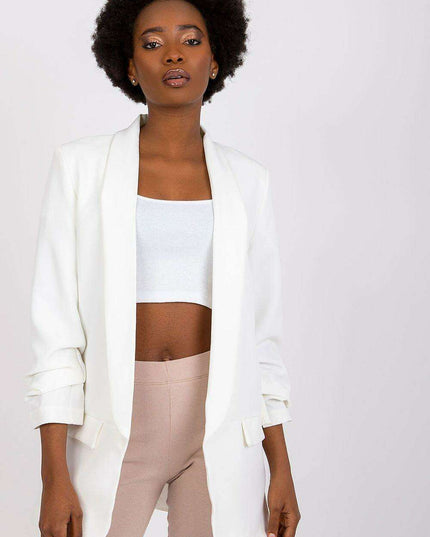 Elegant Italian Three Quarter Sleeve Moda Jacket For Women