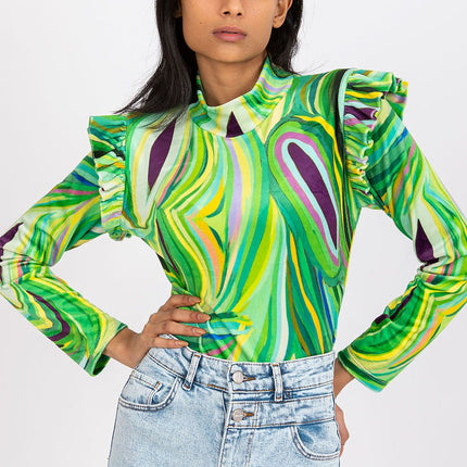 Elegant Velvet Floral Top for Any Occasion European Crafted - Très Elite