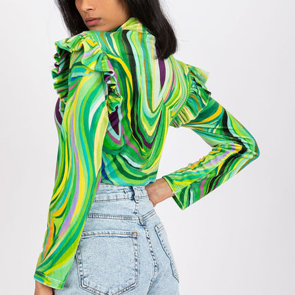 Elegant Velvet Floral Top for Any Occasion European Crafted - Très Elite