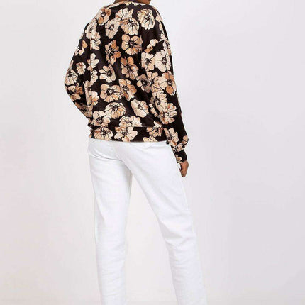 Elegant V Neck Blouse With Unique Patterns By Italy Moda