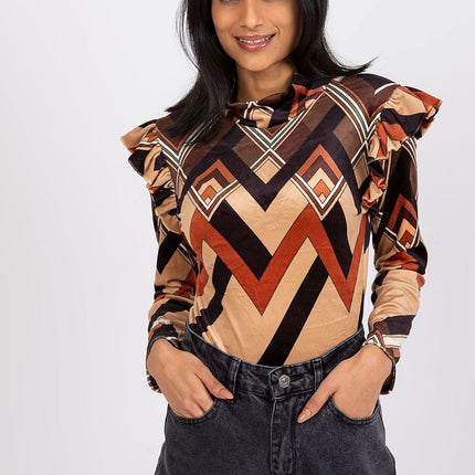 Elegant Velvet Floral Top for Any Occasion European Crafted - Très Elite