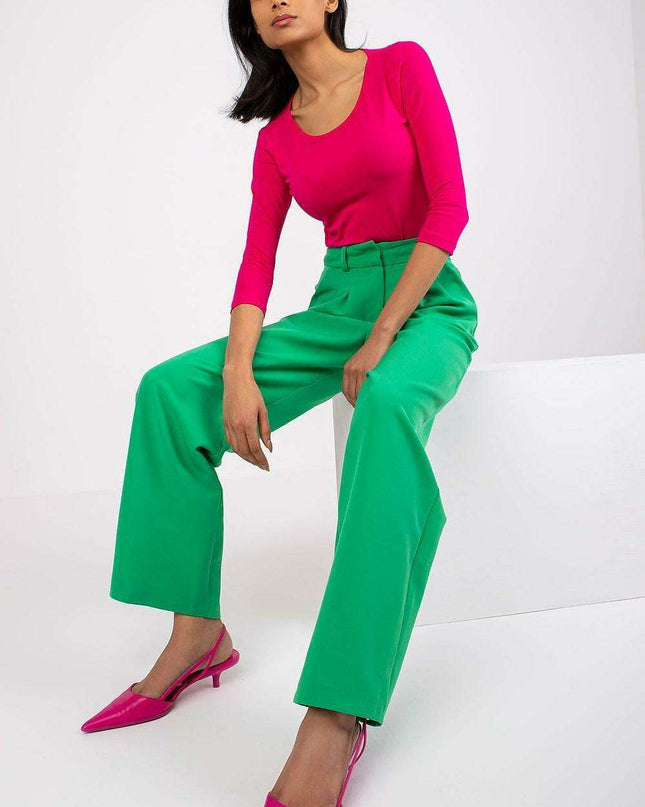 Chic 3/4 Sleeve Cotton-Spandex Blouse