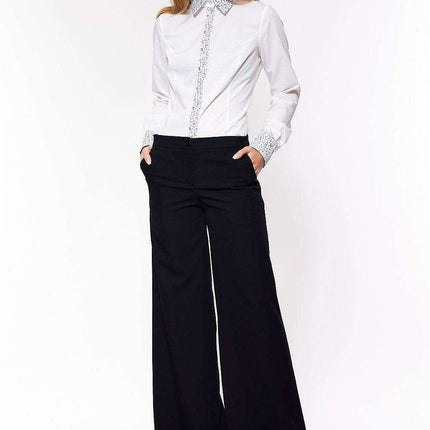 Chic Pink Palazzo Trousers With Modern Twist For Office