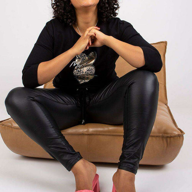 Elegant Front-Embellished Blouse for Effortless Glamour