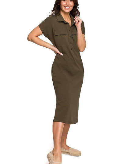 Chic Adjustable Belted Safari Shirt Dress for Every Occasion