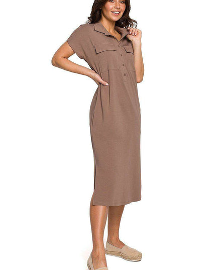 Chic Adjustable Belted Safari Shirt Dress for Every Occasion