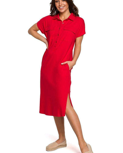 Chic Adjustable Belted Safari Shirt Dress for Every Occasion