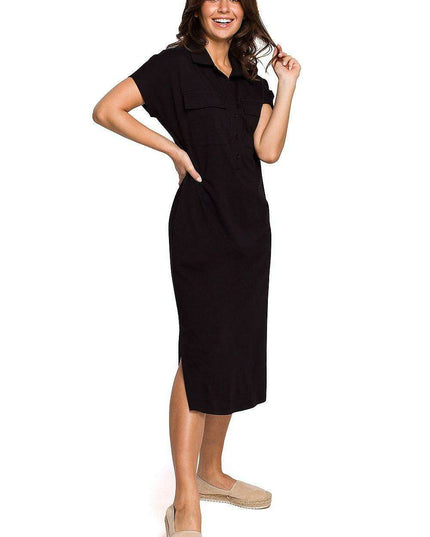 Chic Adjustable Belted Safari Shirt Dress for Every Occasion