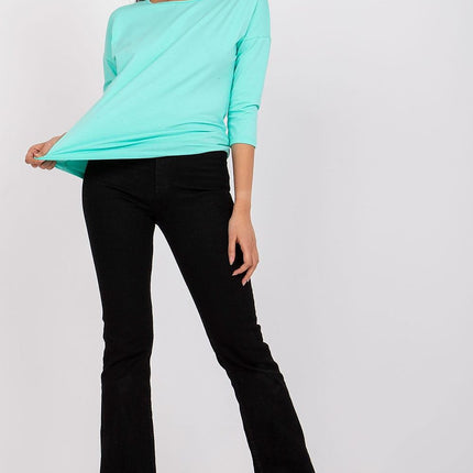 Chic 3/4 Sleeve Cotton Blend Blouse - Très Elite