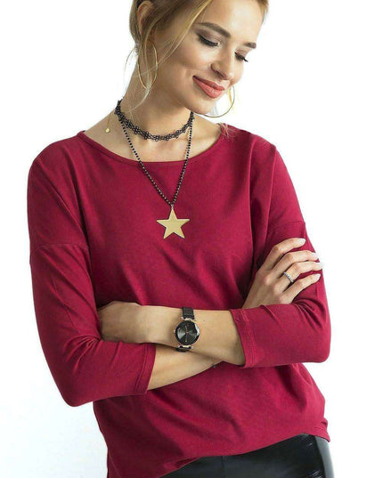 Chic 3/4 Sleeve Cotton Blend Blouse