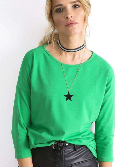 Chic 3/4 Sleeve Cotton Blend Blouse